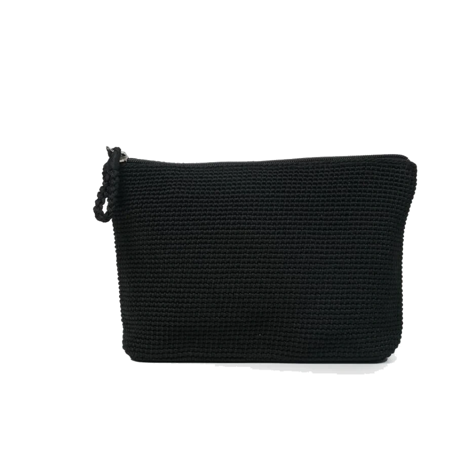 Ceannis Cosmetic Bag Black Crochet Collection