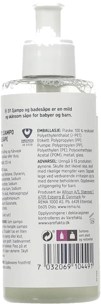 2i1 Sjampo og badesåpe