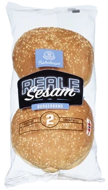 Burgerbrød Sesam 2stk 180g Reale