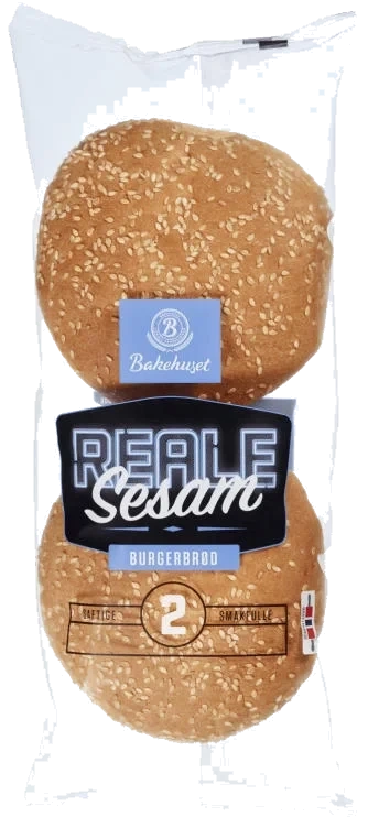 Burgerbrød Sesam 2stk 180g Reale