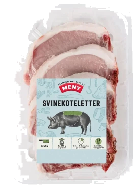 Svinekotelett 4pk Meny