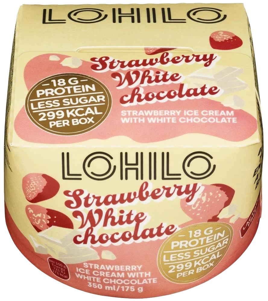 Lohilo Iskrem Strawberry White 350ml