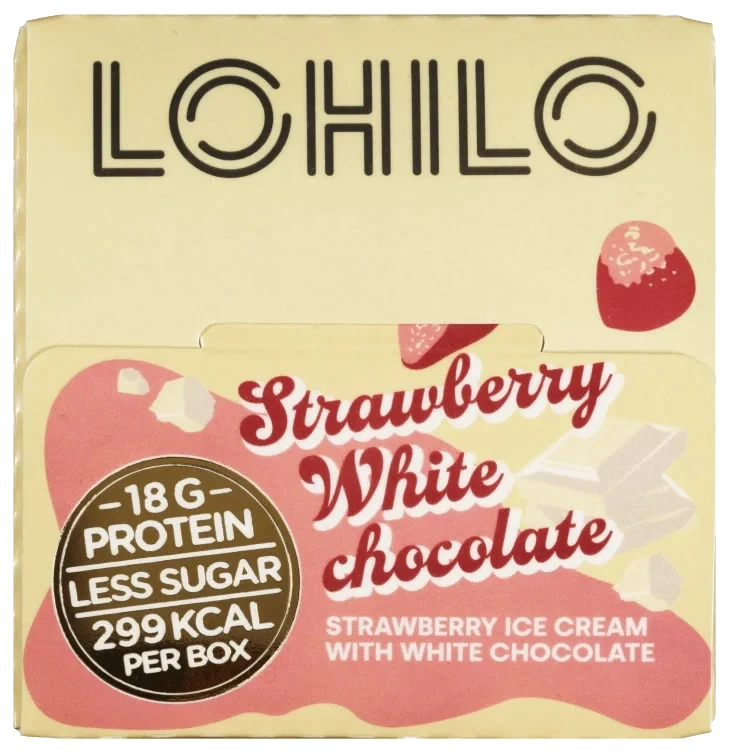 Lohilo Iskrem Strawberry White 350ml