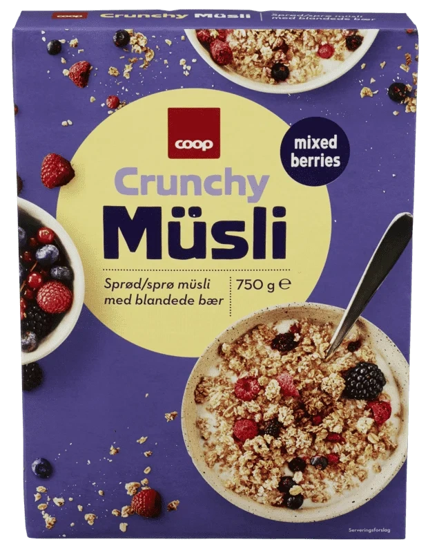 Coop Crunchy Bær 750g