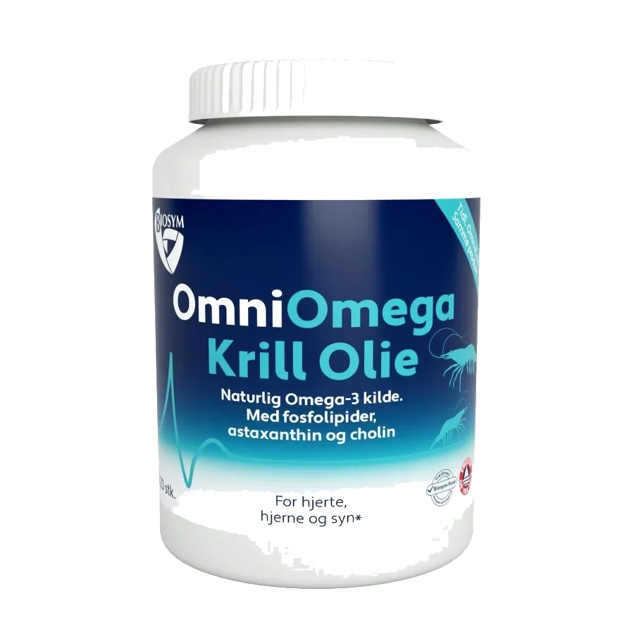 Biosym OmniOmega Krillolje 100 kapsler