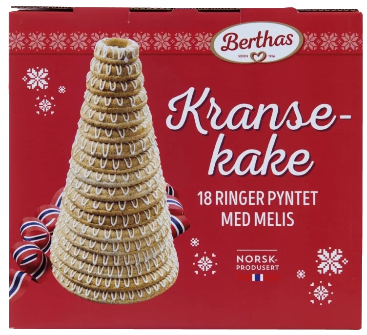 Kransekake 18ringer 900g Berthas