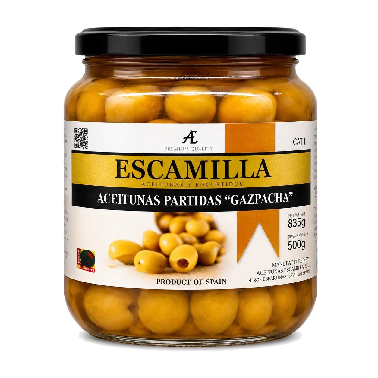 Escamilla Knuste Grønne Oliven 835g