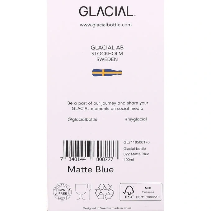 Vattenflaska Matte Blue 400 ml