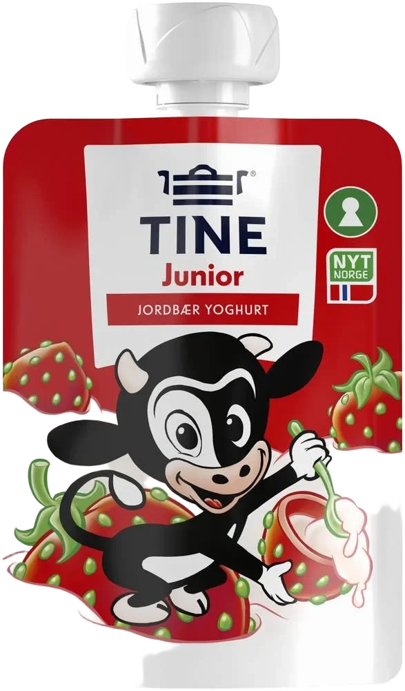 Tine Junior Yoghurt Jordbær 90 G