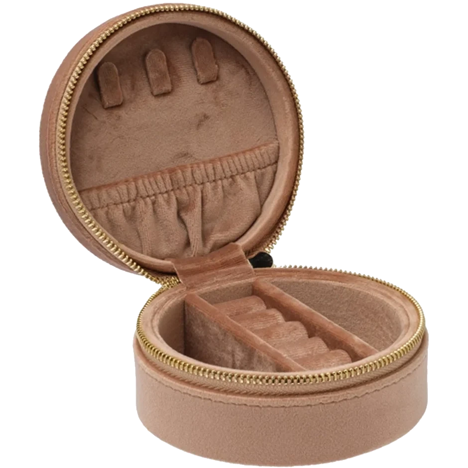 Dark Velvet Jewellery Box Round