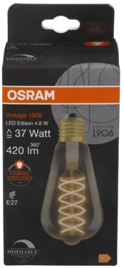 Led Lyspære cl Edison 37w E27 Dim