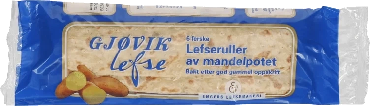 Engers Lefsebakeri As Lefserull Mandelpotet 6 stk Lefserull