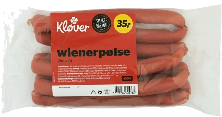 WIENERPØLSE 400 g Kløver