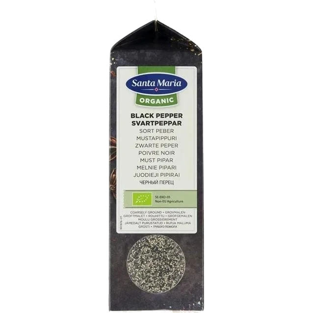 Sort Pepper Grovmalt Økologisk 380g Santa Maria