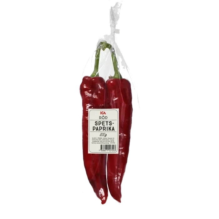 Röd spetsig paprika 200g Klass 1 ICA
