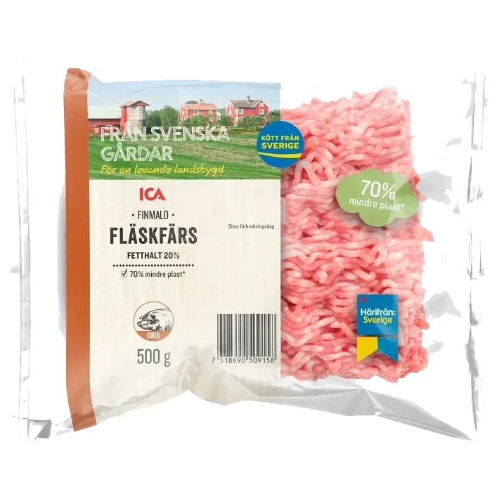 Fläskfärs Färsk 20% 500g ICA