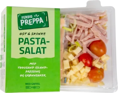 Ferdig Preppa Pastasalat med Ost og Skinke 350g