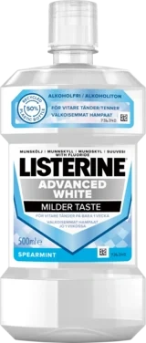 Listerine® Advanced White Milder Taste Munnskyll, 500ml