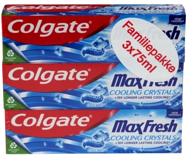 Colgate Tannkrem Max Fresh Cooling Crystals 3pk