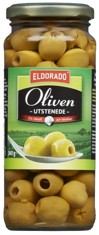 Oliven Grønn u/Sten 340g Eldorado