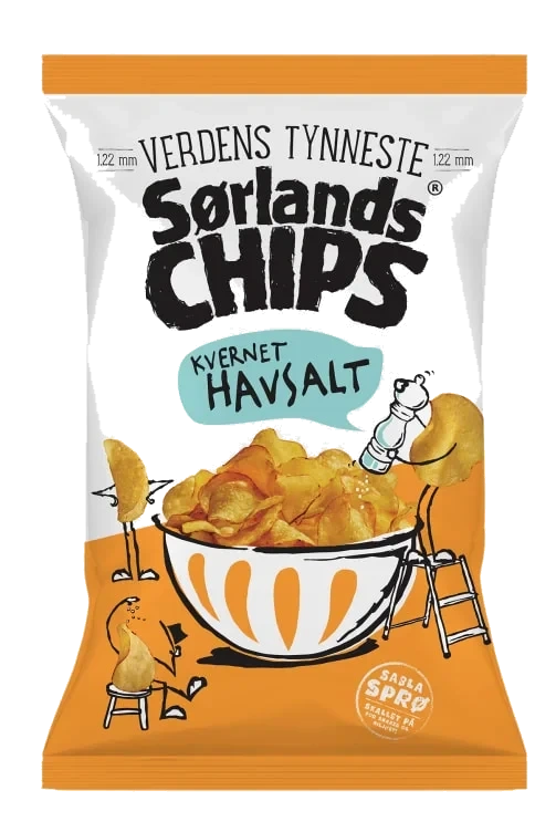 Verdens Tynneste Sørlandschips Havsalt 240g