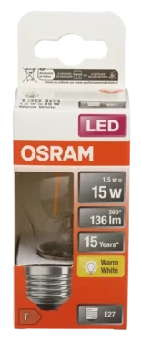 Led cl P 15 Klar E27