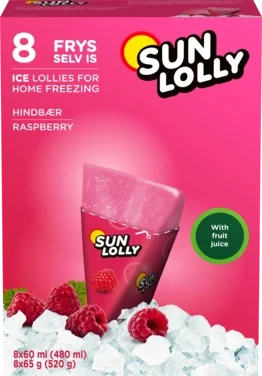 Isglass Sun Lolly Hallon