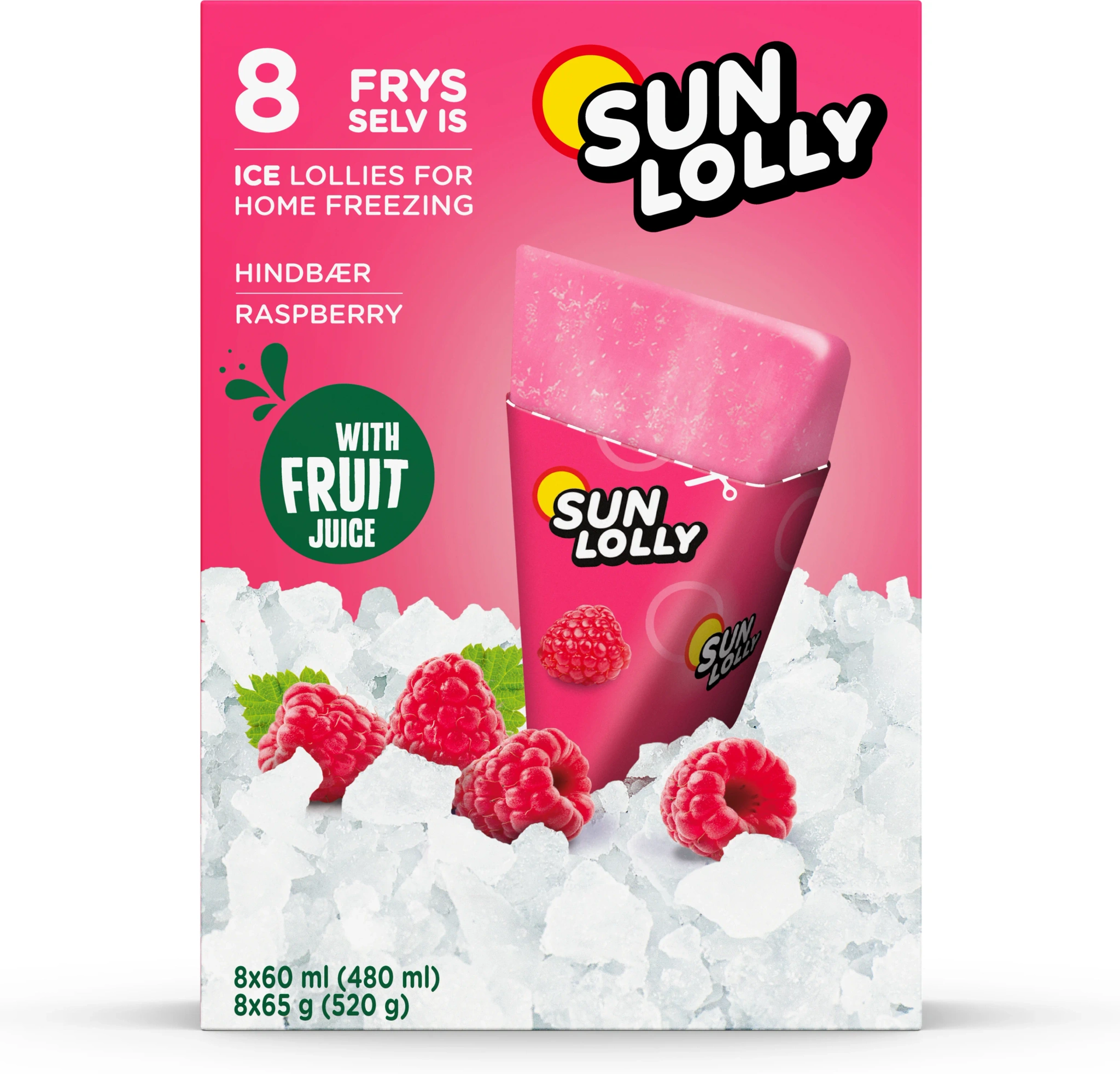Isglass Sun Lolly Hallon