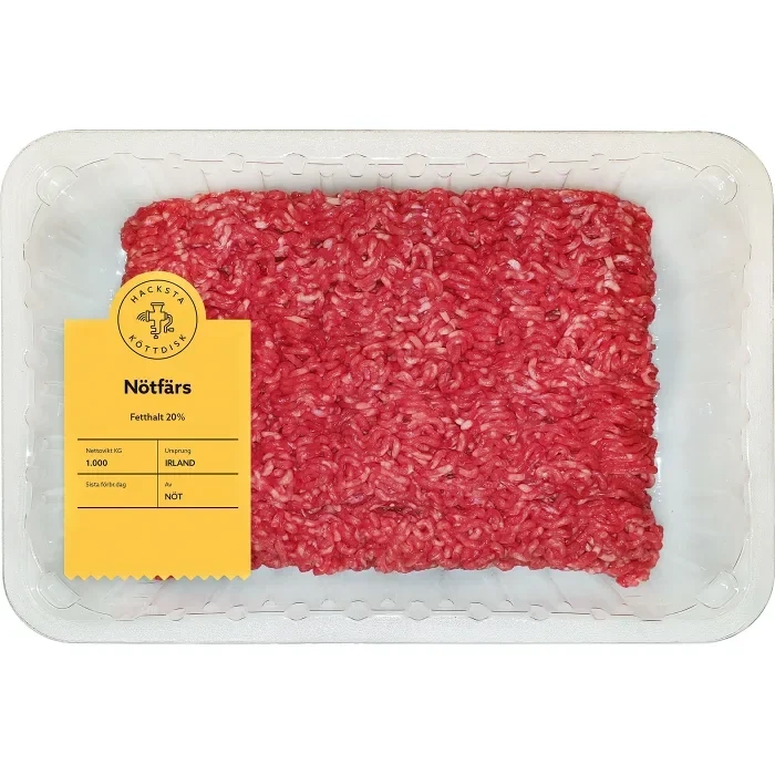 Nötfärs Färsk 20% ca 1kg Hacksta Köttdisk