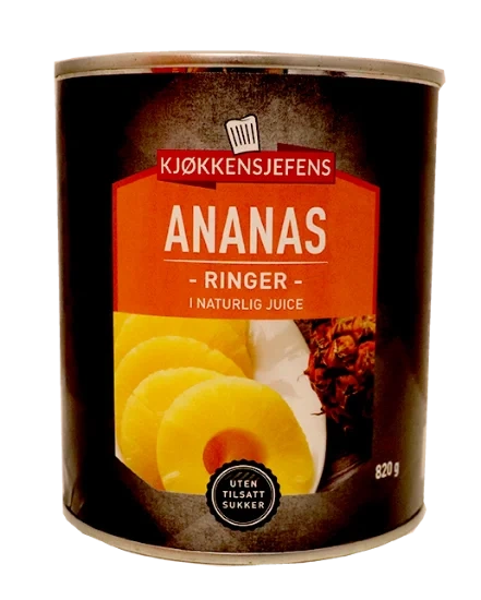 Ananasringer 820g