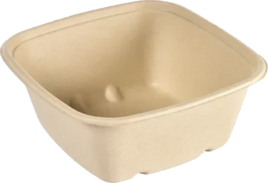 Skål Cube 4-kant Fiber 1200ml Biopak