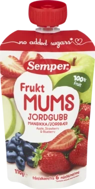 Semper Fruktmums Jordbær 110g