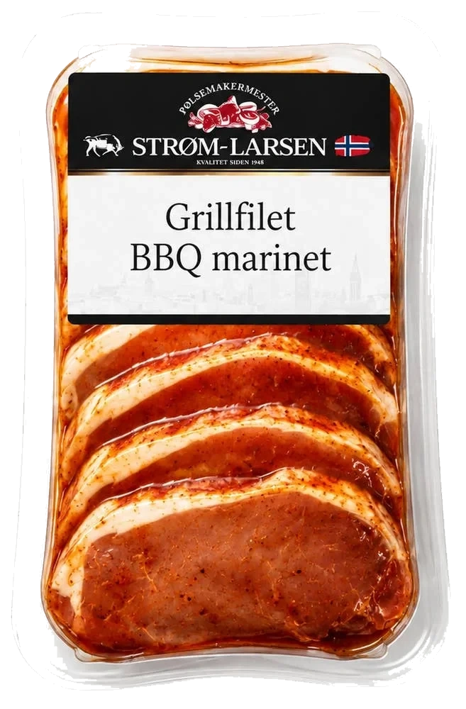 BBQ-marinert grillfilet tynnskåret
