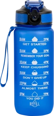 Drikkeflaske Blue 600ml Hollywood Motivational Bottle