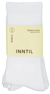 Tennis socks, 5 pairs, White, 37-40
