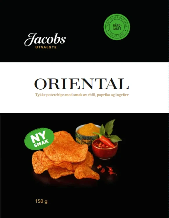 Potetchips Tykke Oriental 150g Jacobs Utvalgte