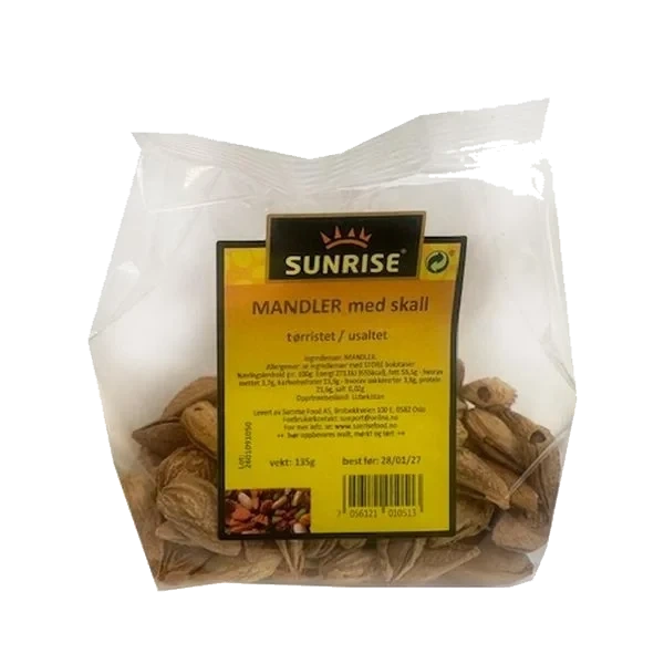 Mandler med skall - ristet/usaltet