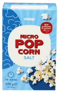 Micro Popcorn salt 3-pack non-palm oil