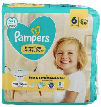Pampers Bleier Prem Prot S6 13-18kg 30stk