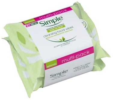 Simple Cleansing Wipes 2x25stk
