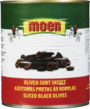 Oliven Sort Skivet 3kg