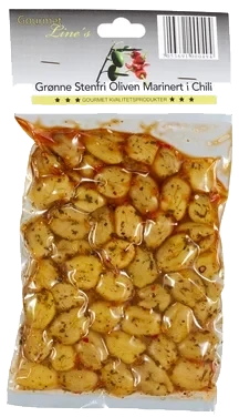 Oliven u/Sten m/Chili 250g Gourmet Line's
