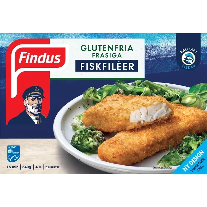 Frasiga fiskfiléer Glutenfria 340g Findus