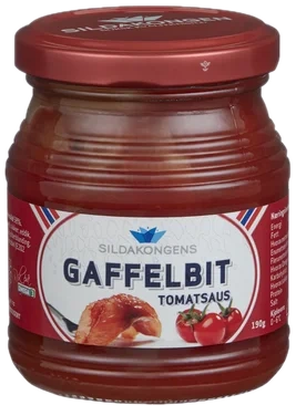 Gaffelbit Tomat 190g Glass Sildakongen