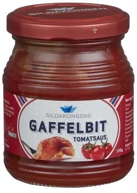 Gaffelbit Tomat 190g Glass Sildakongen