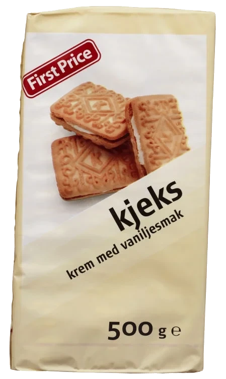 Kjeks m/Vaniljekrem 500g First Price