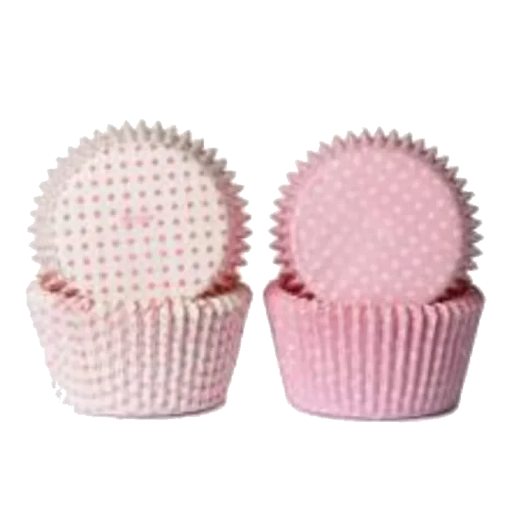 Muffinsformer Rosa Prikker 100stk Cacas
