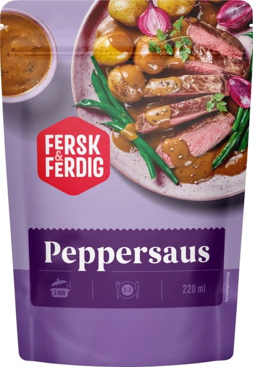 Peppersaus 220ml Fersk&Ferdig