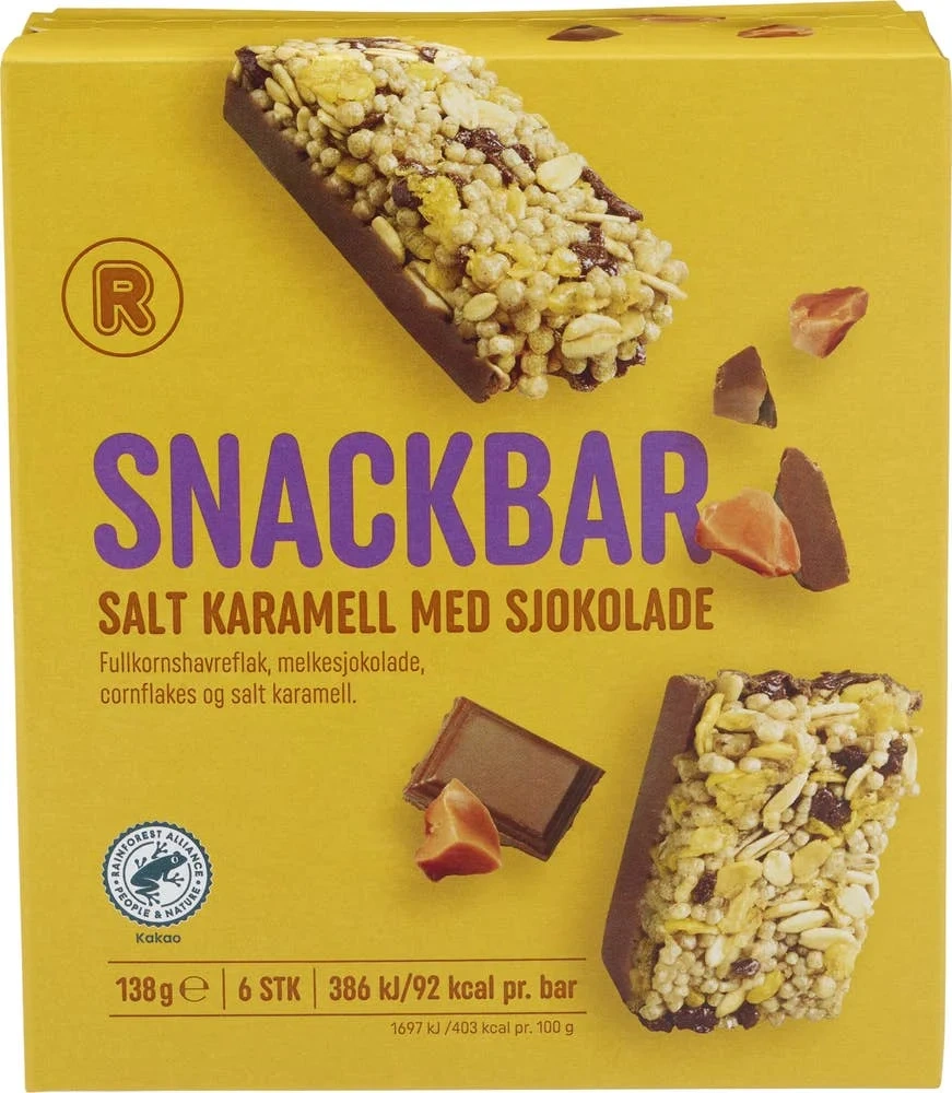 Snackbar med karamell