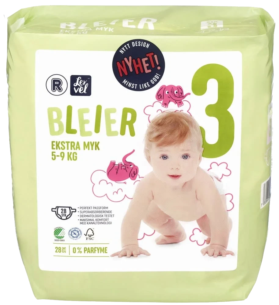 Lev Vel bleier midi Str. 3, 5-9 kg, 28 stk